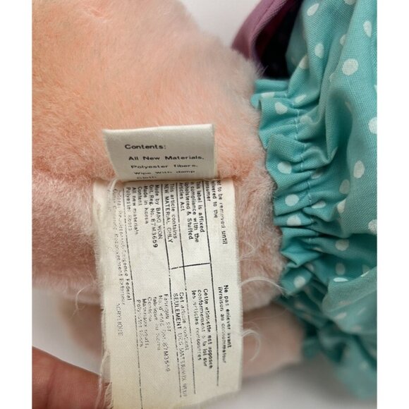 Vintage 1990 Hallmark Crayola Bunny Company Candy Cotton 12" Plush - Picture 7 of 7